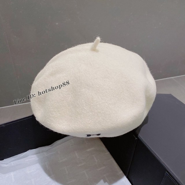 Hermes專櫃新款愛馬仕貝雷帽 時尚百搭款女士羊毛南瓜帽 mmyj3330